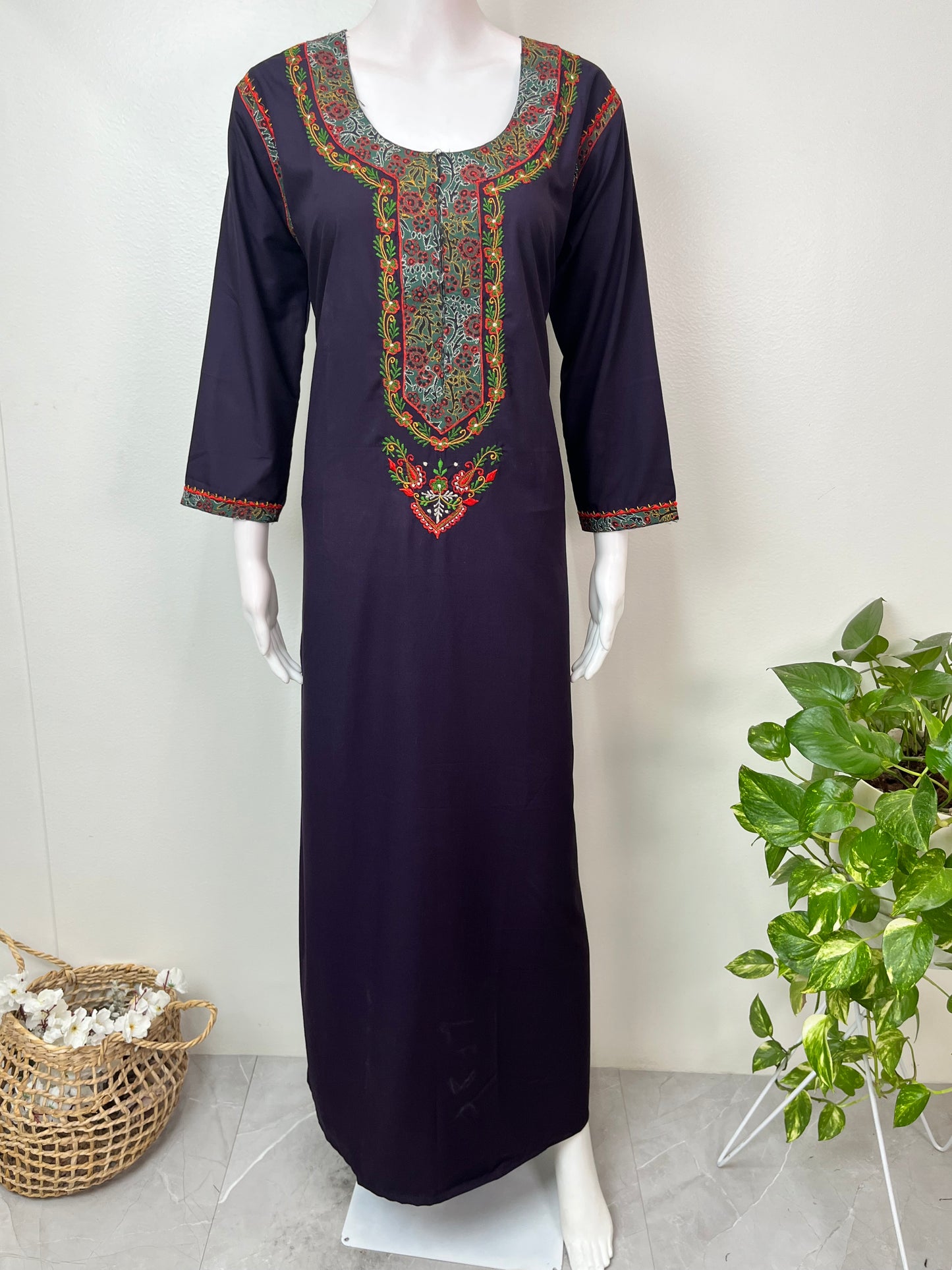 Purple Delicate Embroidery Bizzylizzy Nightgown