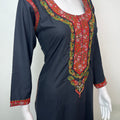 Black Timeless Embroidered Bizzlizzy Nightgown