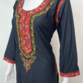 Black Timeless Embroidered Bizzlizzy Nightgown