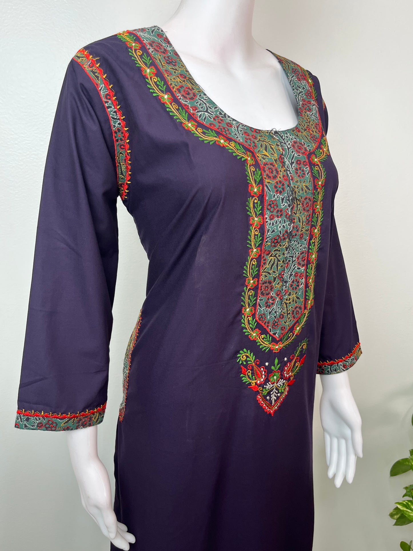 Purple Delicate Embroidery Bizzylizzy Nightgown