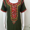 Bottle Green Premium Bizzylizzy Embroidered Nightgown
