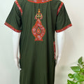 Bottle Green Premium Bizzylizzy Embroidered Nightgown