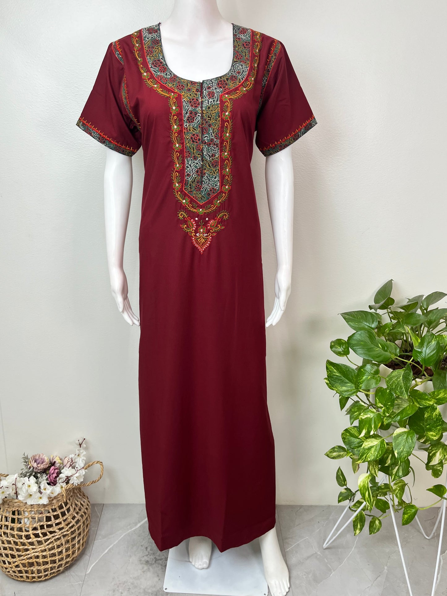 Maroon Classic Charm Bizzlizzy Nighty