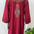 Maroon Classic Charm Bizzylizzy Nighty with 3/4 Sleeves