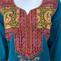 Teal Blue Delicate Embroidery Bizzylizzy Nightgown