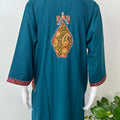 Teal Blue Delicate Embroidery Bizzylizzy Nightgown