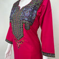 Hot Pink Elegant Comfort Bizzylizzy Nighty with 3/4th Sleeves