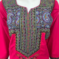 Hot Pink Elegant Comfort Bizzylizzy Nighty with 3/4th Sleeves