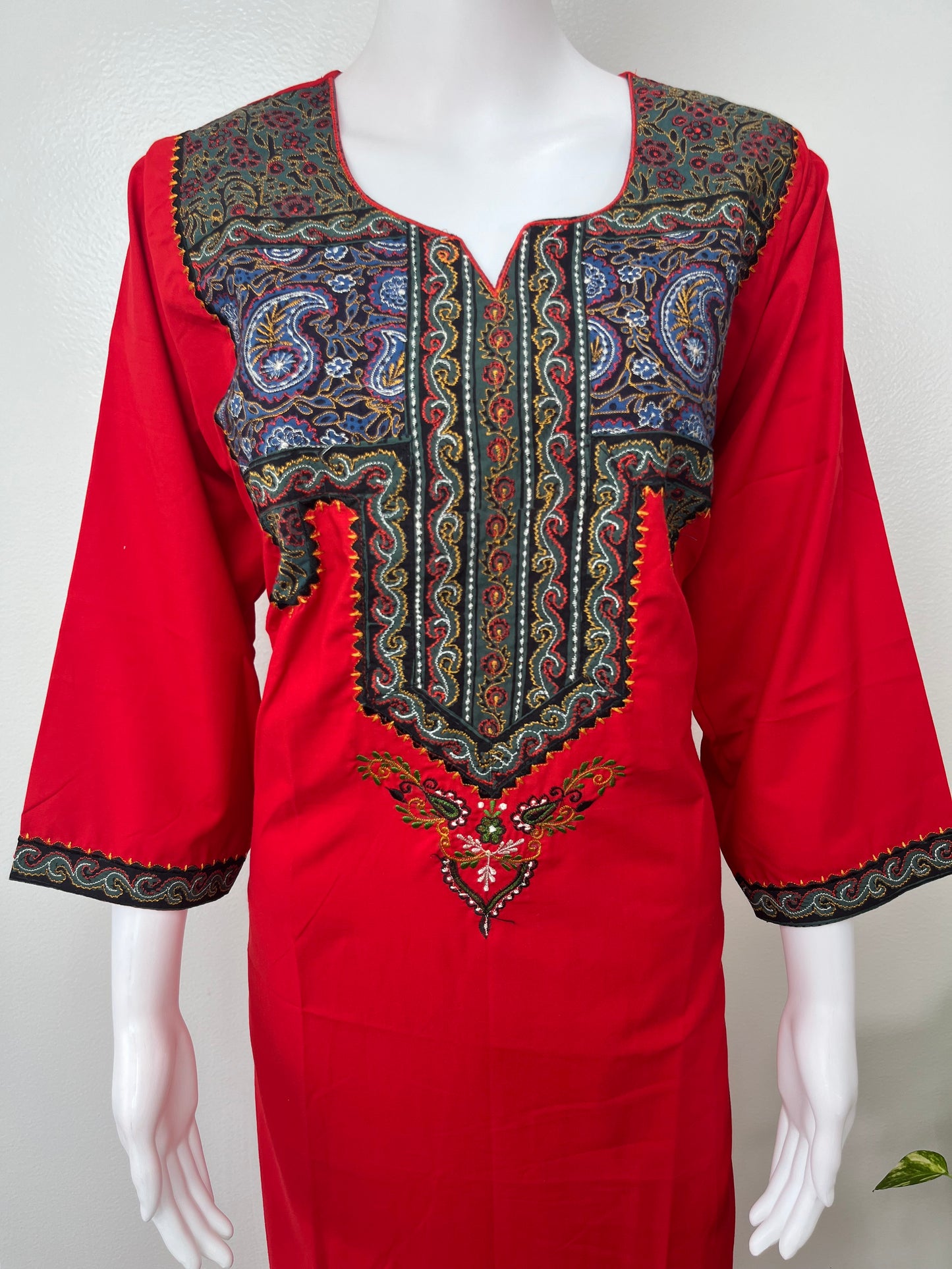 Crimson Red Soft & Stylish Bizzylizzy Nightgown with Long Sleeves