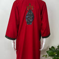 Crimson Red Soft & Stylish Bizzylizzy Nightgown with Long Sleeves