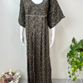 Gray Floral Printed Bizzylizzy Nightgown