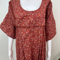 Maroon Bizzylizzy Fabric Women's Nighty