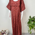 Maroon Bizzylizzy Fabric Women's Nighty
