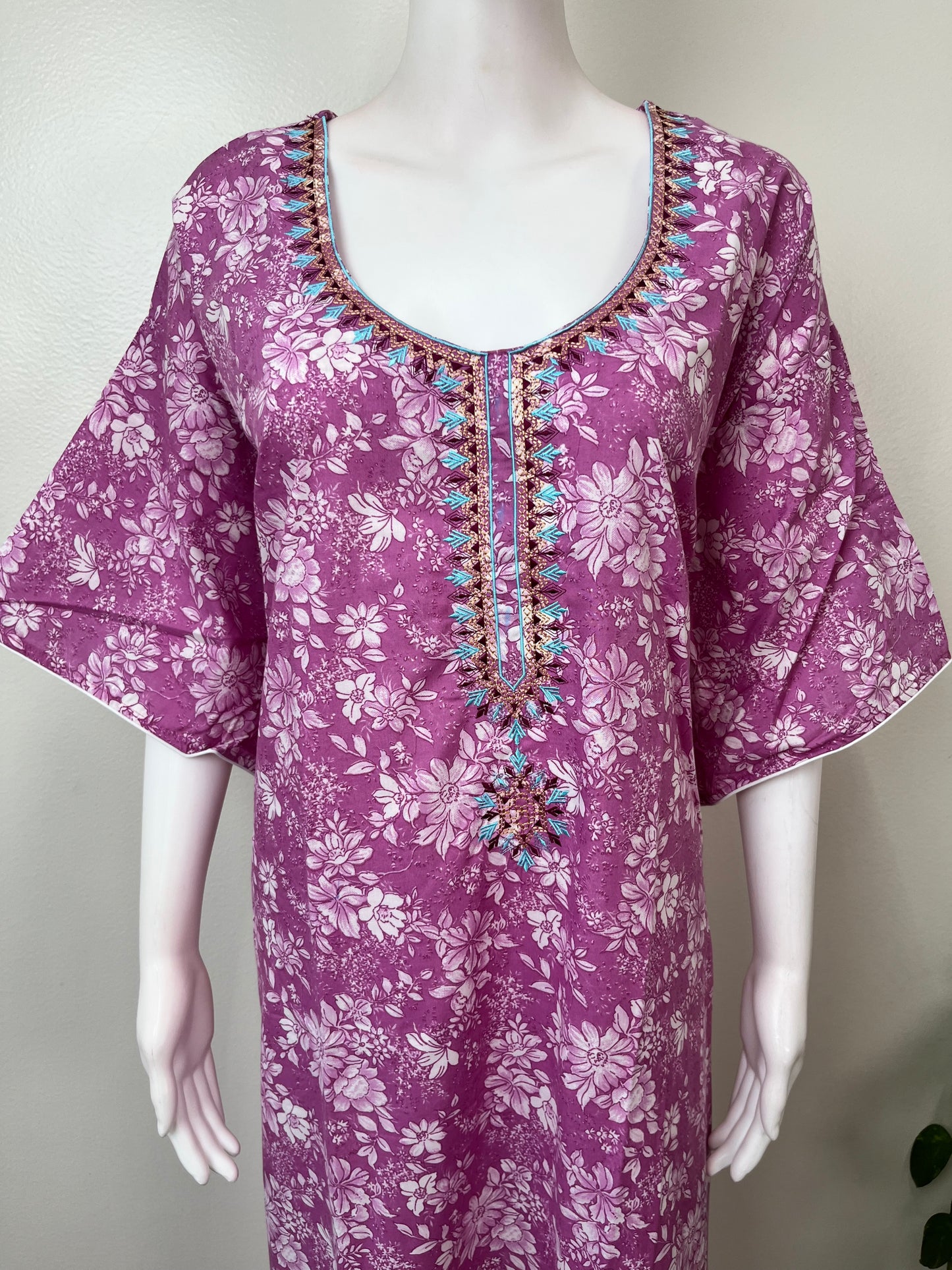 Purple Embroidered Bizzylizzy Nighty