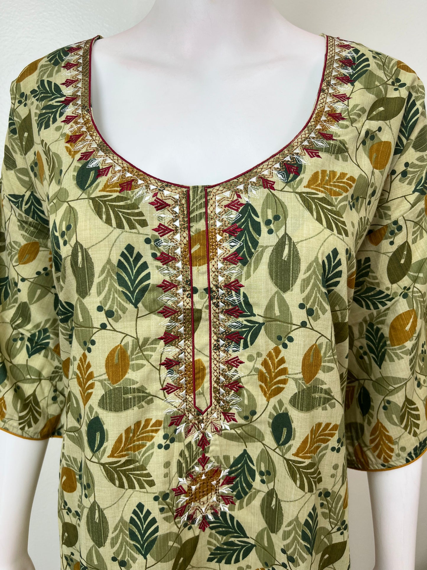 Green Delicate Embroidery Bizzylizzy Nighty