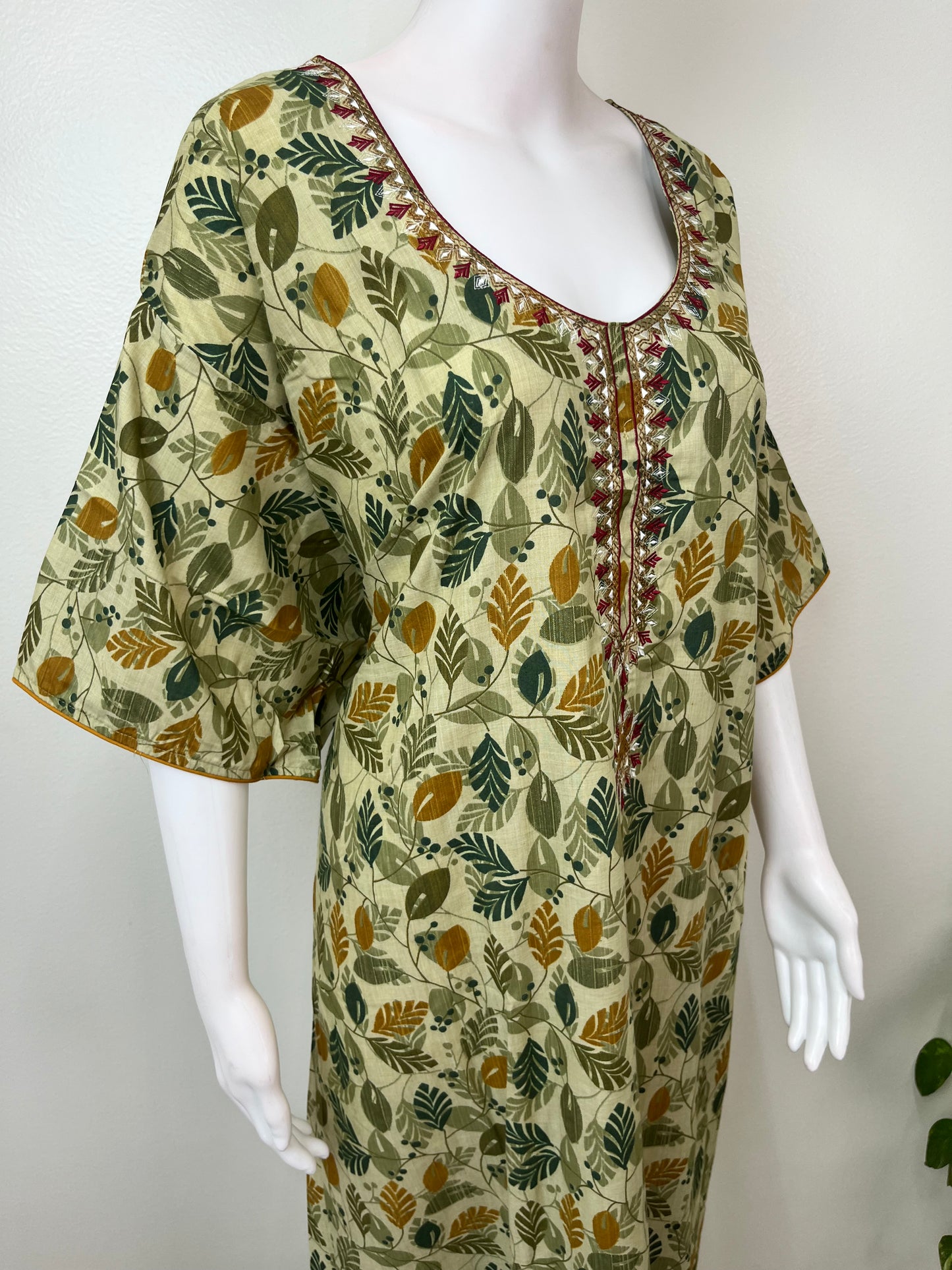 Green Delicate Embroidery Bizzylizzy Nighty