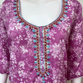 Purple Embroidered Bizzylizzy Nighty