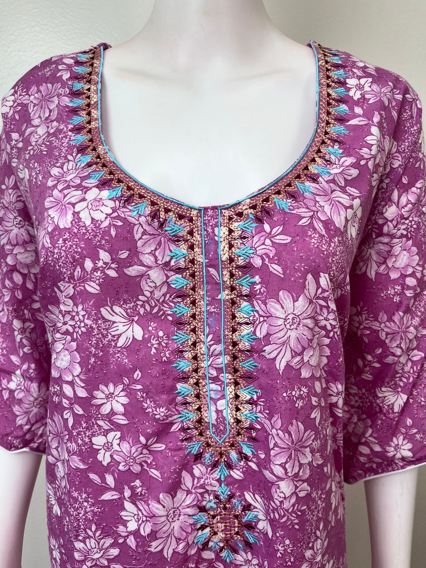 Purple Embroidered Bizzylizzy Nighty