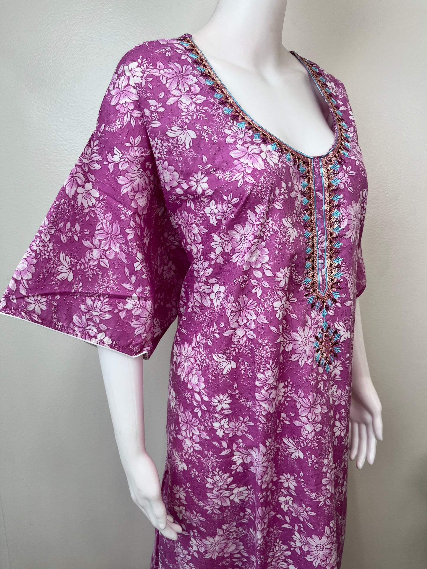 Purple Embroidered Bizzylizzy Nighty