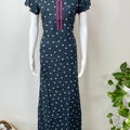 Navy Blue Soft & Elegant Rayon Fabric Nighty