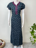 Navy Blue Soft & Elegant Rayon Fabric Nighty
