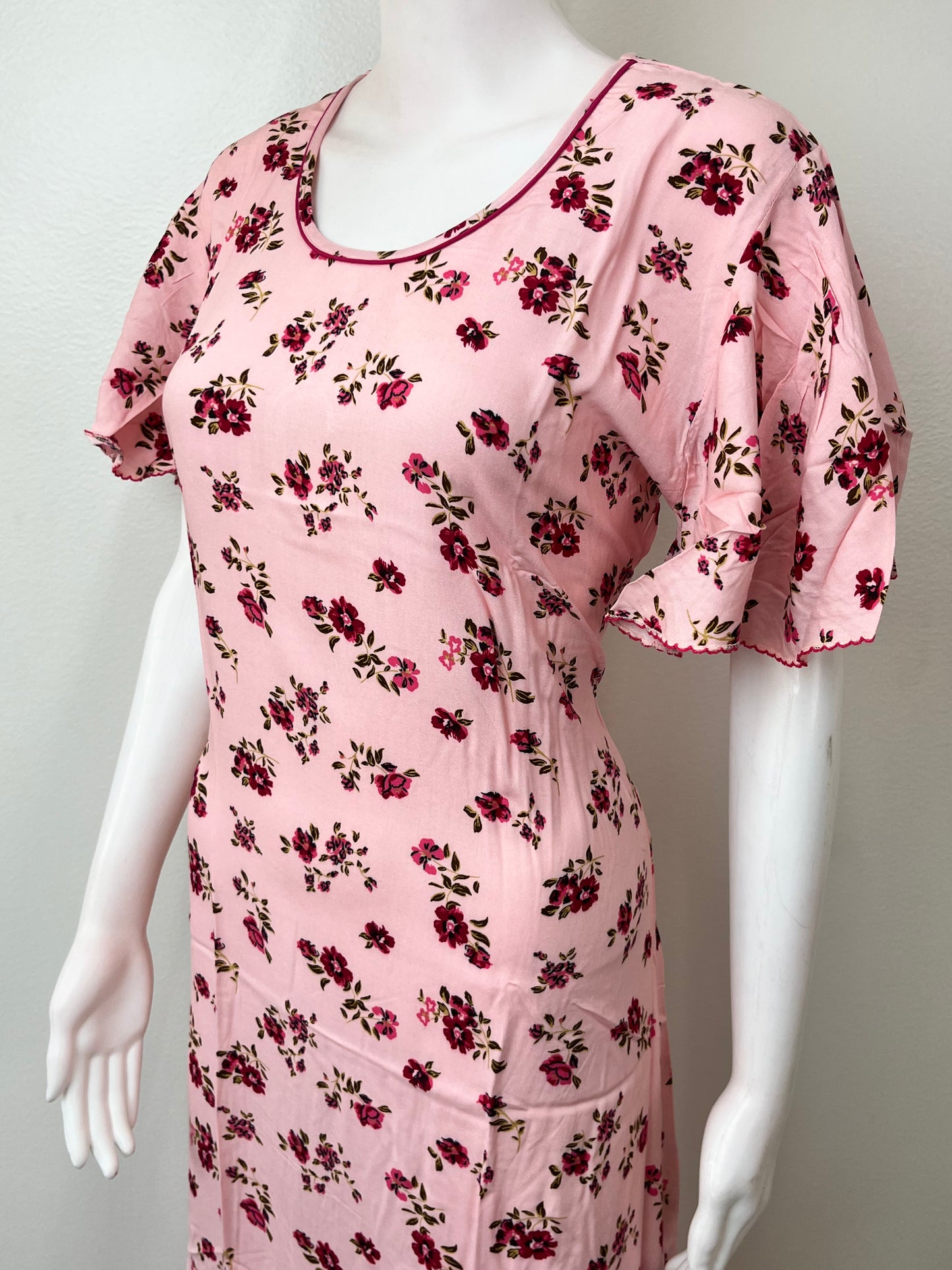 Pink Soft & Breathable Rayon Fabric Nightgown