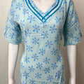 Sky Blue Elegantr & Soft Rayon Fabric Nighty