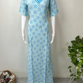 Sky Blue Elegantr & Soft Rayon Fabric Nighty