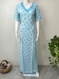 Sky Blue Elegantr & Soft Rayon Fabric Nighty