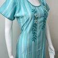 Sky Blue Soft & Stylish Rayon Fabric Nightgown
