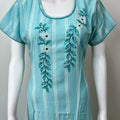 Sky Blue Soft & Stylish Rayon Fabric Nightgown