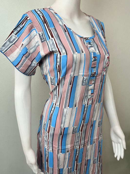 Digital Printed Rayon Fabric Nighty for Women