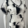 Black & White Soft & Breathable Rayon Nighty