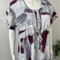 White Abstract Soft & Breathable Rayon Nightgown Perfect for All Seasons