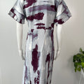 White Abstract Soft & Breathable Rayon Nightgown Perfect for All Seasons