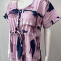 Pink Rayon Fabric Nighty Silky Texture