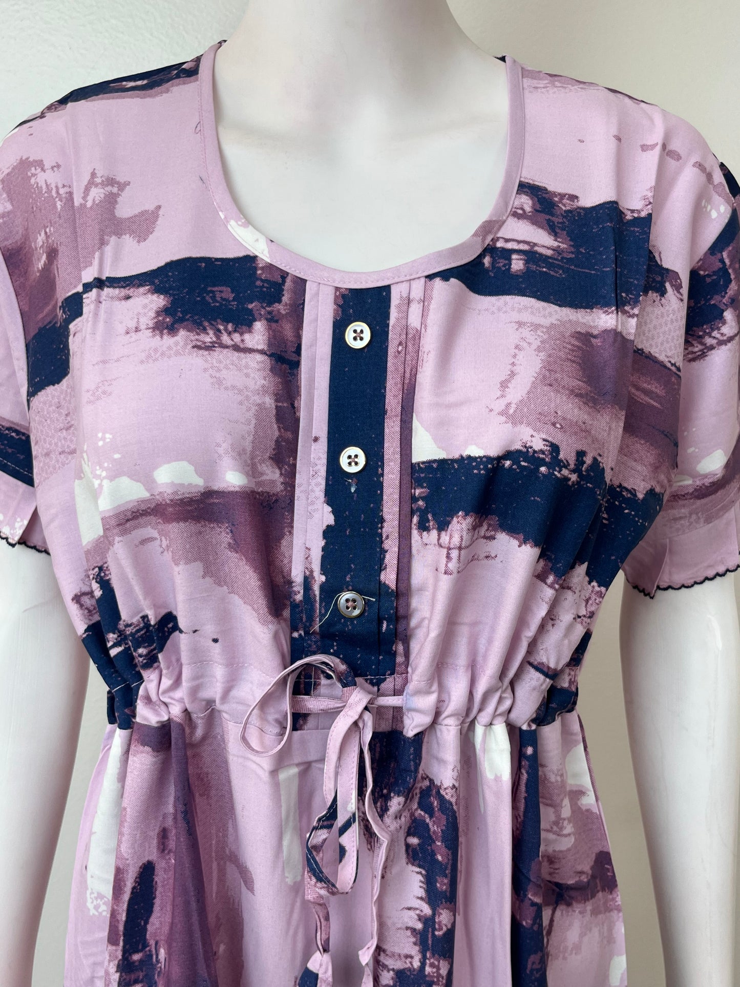 Pink Soft & Elegant Rayon Fabric Nightgown