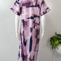 Pink Rayon Fabric Nighty Silky Texture
