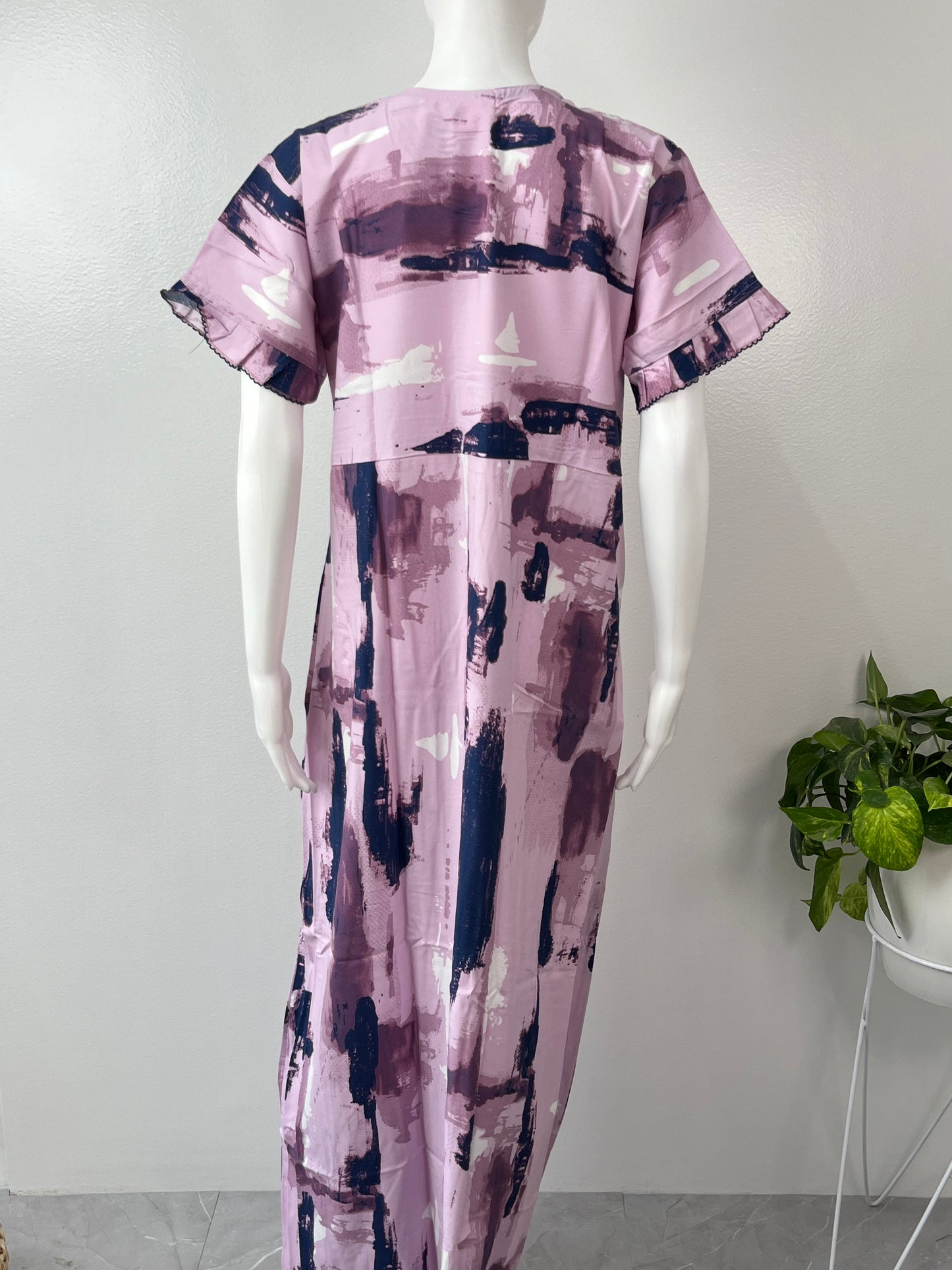 Pink Rayon Fabric Nighty Silky Texture