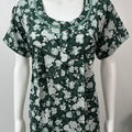 Bottle Green Rayon Nighty Soft Elegant