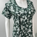 Bottle Green Rayon Nighty Soft Elegant