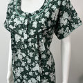 Bottle Green Rayon Nighty Soft Elegant