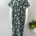 Bottle Green Rayon Nighty Soft Elegant