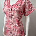 Light Pink Printed Rayon Nightgown for Women