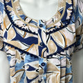 Yellow Printed Rayon Fabric Nightgown Silky Texture with Lace