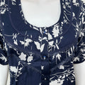 Navy Blue Rayon Satin Fabric Nightgown