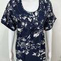 Navy Blue Rayon Satin Fabric Nightgown