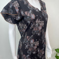 Black & Copper Umbrella Style Rayon Fabric Nighty