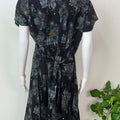 Black & Gray Umbrella Style Nighty in Rayon Fabric