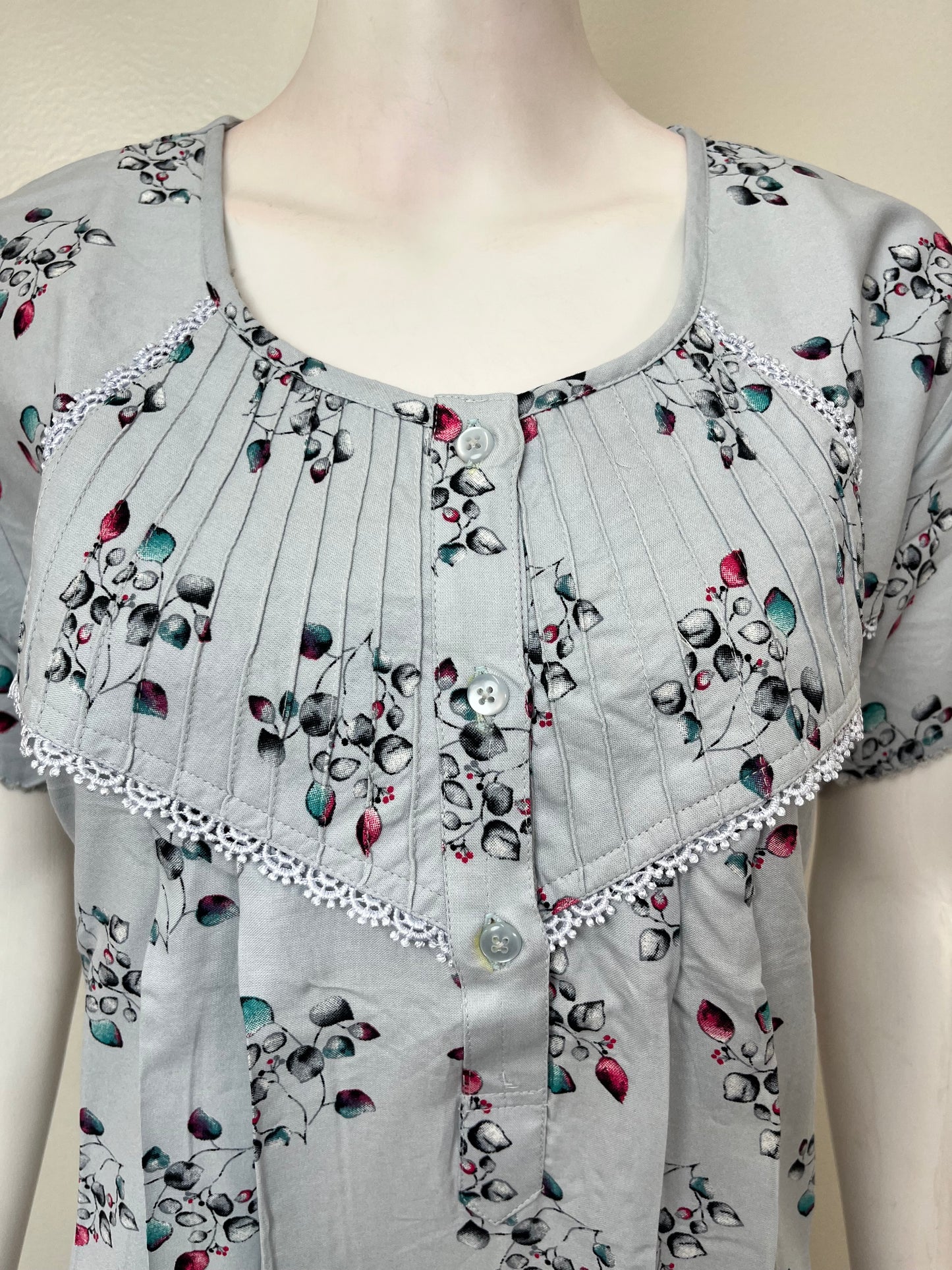 Sky Blue Rayon Fabric Soft & Comfortable Nighty